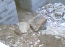 These boulders came out of the old basement as we dug out a section of the floor to make it deeper.