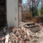 There was tons of brick that came out of this house. They had to be taken down, one by one.