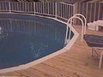 Deck around a pool